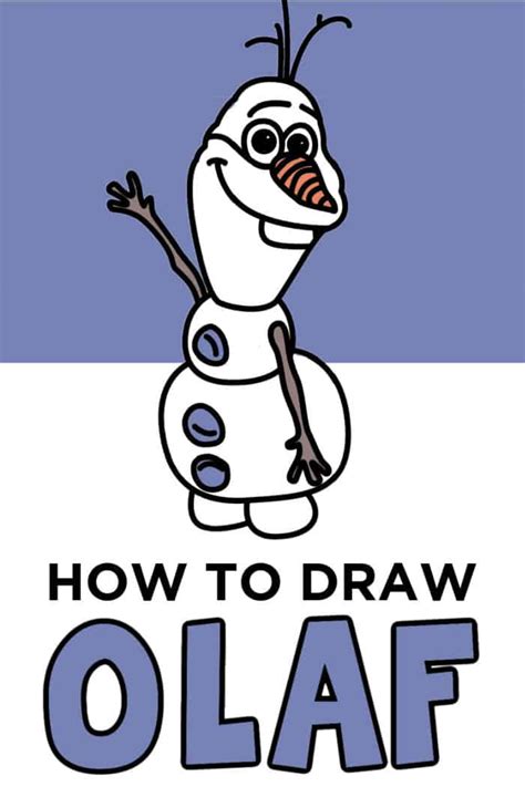 how to draw olaf face.